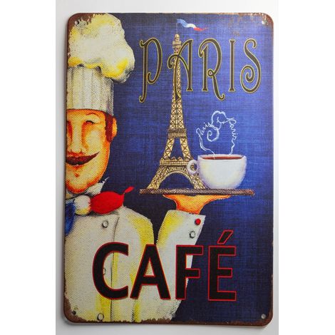 Insegna in metallo "Paris Barista"