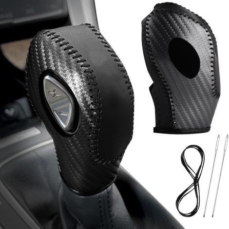 Soufflet de levier de vitesses en cuir, protection de pommeau de levier de vitesses, garniture intérieure pour Ford EcoSport Escape/Fiesta/Fusion/Focus/C-Max Energi Wagon/Transit (1/5)