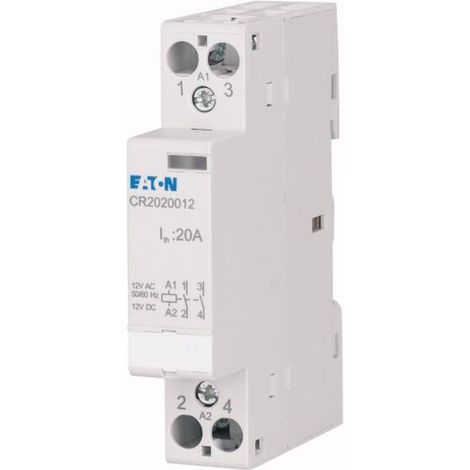 Eaton CR2011008 Contattore dinstallazione Tensione nom.: 8 V DC/AC Corrente di commut. max.: 20 A 1 NA, 1 NC 1 pz.
