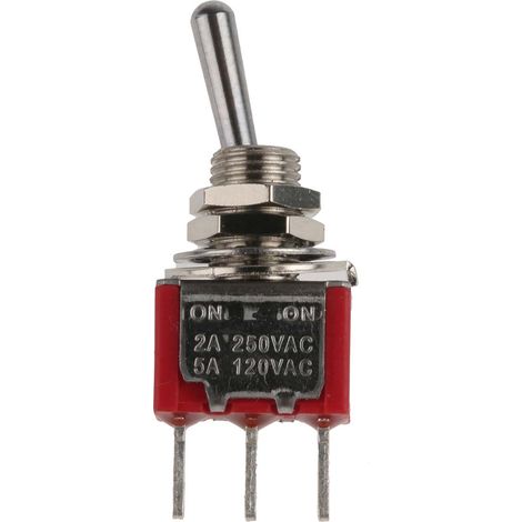 Rs Pro – Interrupteur à levier On-On 1RT 5 A 250 V c.a. – Montage circuit imprimé – Actionneur laiton 10.41 mm – Pour applications fiables