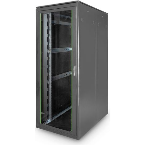 Digitus DN-19 42U-8/12-1B, Libera installazione, Nero, Attivo, Acciaio
