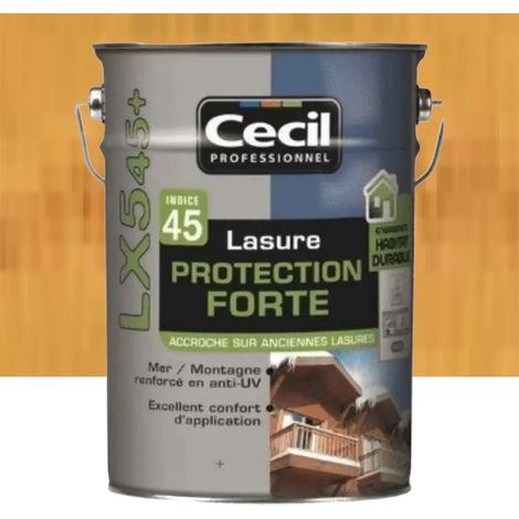 Lasure Protection Forte CECIL LX545+ Chêne doré 5 L (1/2)