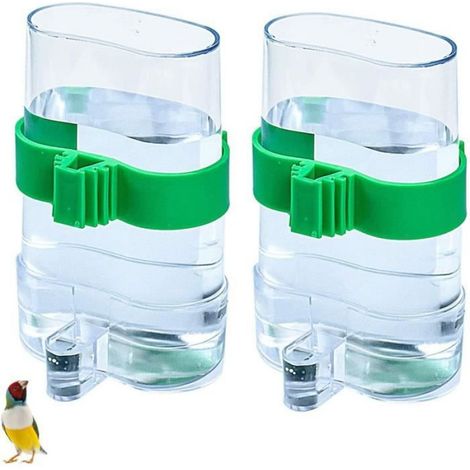 Abreuvoir Automatique - 12.5 x 7.5 x 4 cm - Pour Petits Oiseaux - 2 Pièces (1/4)