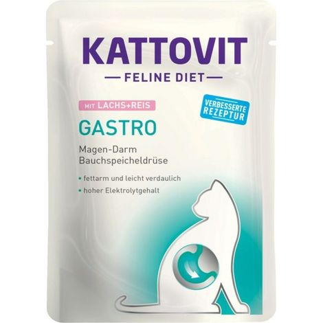 Kattovit Gastro Multipack 12x85g - alimento per gatti affetti da patologie intestinali, gastriche e pancreatiche (1/5)