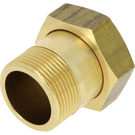 Anquier – Raccord de robinetterie laiton mâle 33-42 femelle 40-49 – Filetage 1"1/4 – Taraudage 1"1/2 – Application sanitaire