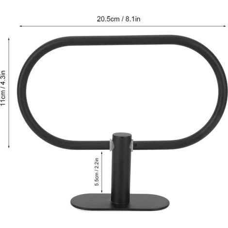 Étagère Murale - Acier Inoxydable 304 - Pour Salle De Bain - Noir - 1 Pièce (1/5)