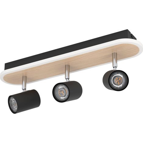 LED Plafonnier, luminaire ovale avec 3 spots, barre (1/5)