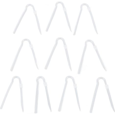 10 pièces de tubes de remplacement préformés en forme R pour embouts BTE, avec verrou de tube 3.6 x 2mm pour aides auditives (1/5)