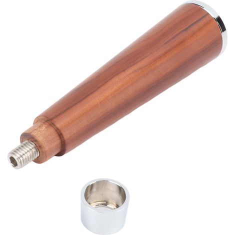 Poignée de porte-filtre espresso M10 en bois massif acajou rouge, fond ouvert pour machine à café professionnelle (1/5)
