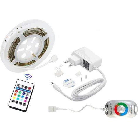 RGB LED Nachtlicht mit Bewegungsmelder, 1.5m Länge Bettlicht mit Fernbedienung Timer und Dimmer