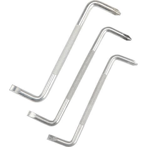 Lntyq Jeu de tournevis coudés - plats/cruciformes - 3 pièces (1/3)