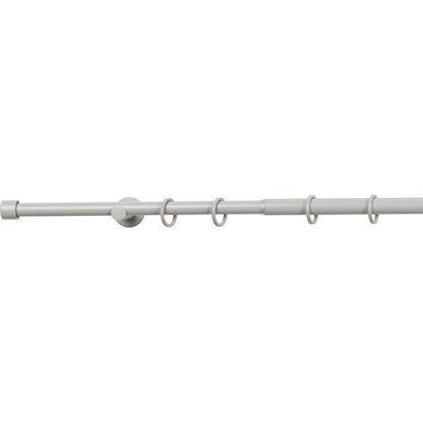 Gardinenstange ausziehbar 1-lauf 16-19mm Kappe für Fenster mit Wandmontage -  Cool Gray - 160-280 cm