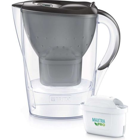 Brita Wasserfilterkanne - Filterkanne Marella Cool Memo, Volumen 2,4 l, Filter Maxtra Pro, Graphit 1052794