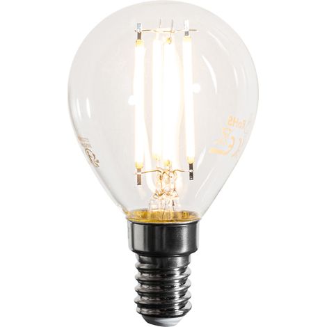E14 Dimmbare LED-Filament-Glühbirne G45 Klar 4W 470 lm 2700K (1/5)