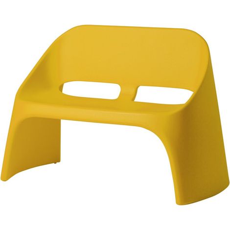 Amelie Duetto Giallo zafferano originale Slide panca panchina da esterno di design colorata polietilene made in Italy terrazza veranda (1/3)