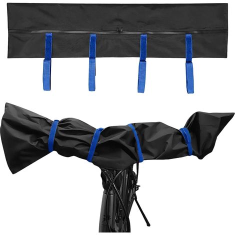 Housse Velo Exterieur Protection Guidon Bache Velo Imperméable Anti-Poussière Housse de Protection Résistant à L'humidité Accessoire Vtt Avec Noir Convient à Tous Les Guidons de Vélo (1/5)