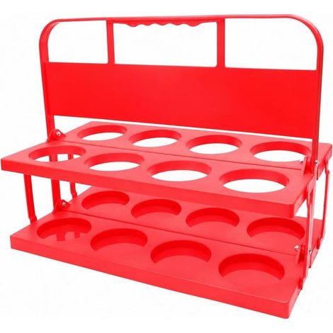 Folding Double-Tier Bottle Rack, Red, style to 1 (1/5)