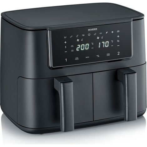 Severin FR2463 Heißluftfritteuse Schwarz 2x4L 2600W (1/5)
