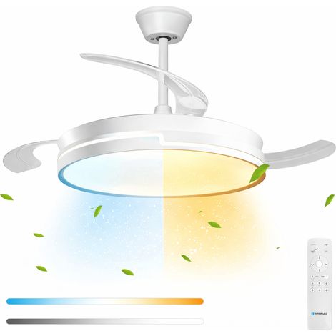 Aigostar Ventilatore Da Soffitto Luce Dimmerabile 3 Pale Bianco Ø 107cm 54 Watt (1/5)