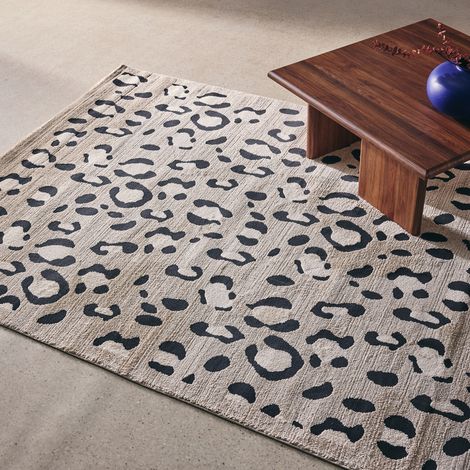 Tapis intérieur motif léopard beige - Jack 120 x 160 cm