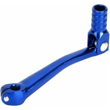 Levier de vitesse pliable(Bleu), levier de vitesse CNC en alliage d'aluminium Filetage de montage de 10 mm pour Dirt Bike 4 temps 50 cc 90 cc 110 cc 125 cc (1/5)