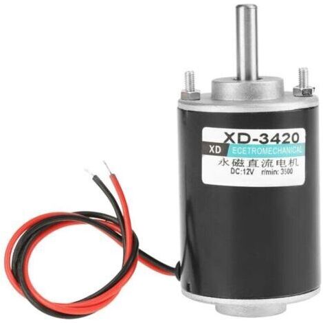 pair Moteur électrique, 12V DC 3500tr/min Moteur Pneumatiques Tubulaire, Mini Aimant Permanent, Moteurs à Courant Continu Aimant Permanent, Machine CW/CCW Contrôle pour Générateur de Bricolage (1/3)