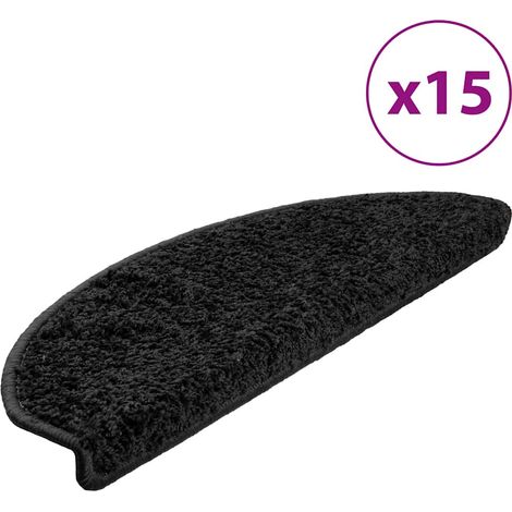 Maison Exclusive - Stufenmatten 15 Stk. 65x21x4 cm Schwarz Halbru (1/5)