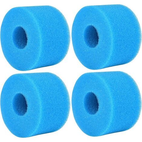 4 Pièces Éponge Filtrante Type S1, Cartouche de Filtre en Mousse, Mousse pour Filtre Piscine, Réutilisables et Lavables, Filtre en Mousse pour Spa, Piscine, Jacuzzi (1/5)