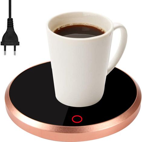 1 Chauffe-tasse, arrêt automatique 8h, verre trempé, corps métal, bureau maison (1/5)