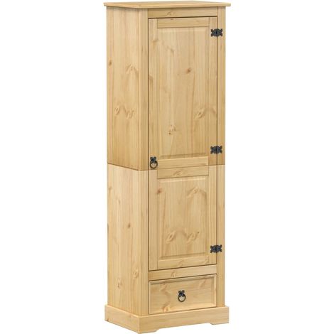 Garde-robe,Armoire Corona 55x38x170 cm bois de pin massif CFW53855 (1/5)