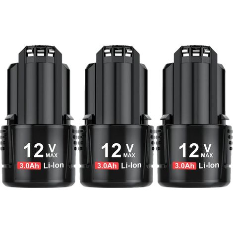 Batería de repuesto para herramientas Bosch, capacidad de 3000 mAh, compatible con varios modelos. (1/2)