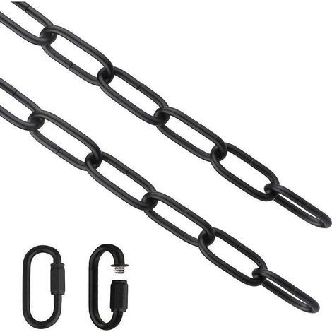 Chaîne d'éclairage , chaîne de luminaires noirs de 6 pieds, chaîne de lustre en métal (1/4)