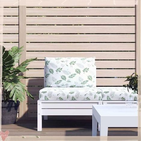 361769 Coussins de palette lot de 2 motif de feuilles tissu Oxford (1/5)