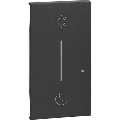 Bticino Living Now beleuchtbare Abdeckung, Symbol: NOTTE&GIORNO Wireless Schwarz KG41M2