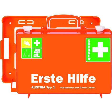 Söhngen Erste-Hilfe-Koffer AUSTRIA Typ 1, Wundverbände Rettungsdecke (1/3)