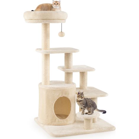 Tiragraffi multilivello con grotta pali in sisal 102 cm 229852992 229852992 (1/5)