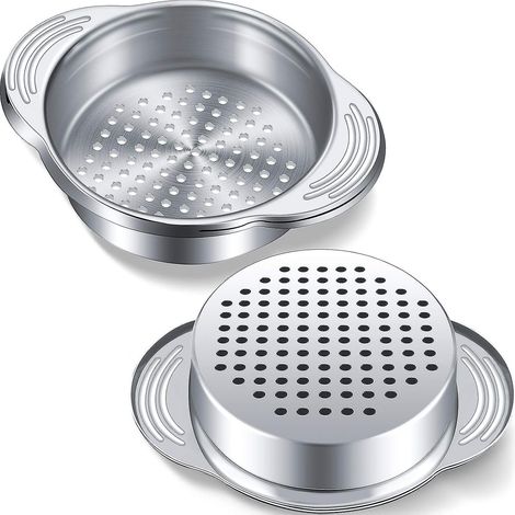 Filtre à thon en acier inoxydable, filtre alimentaire en métal, filtre à huile pour boîte à thon, filtre pour haricots et légumes (2) (1/4)