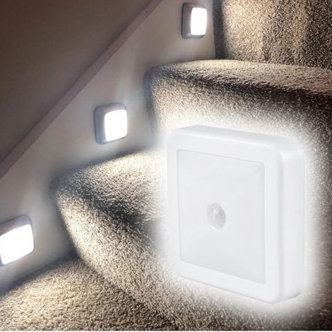 Intelligente LED-Lampe mit Bewegungssensor, batteriebetrieben, ideal für Schlafzimmer, Flur oder Badezimmer (1/4)