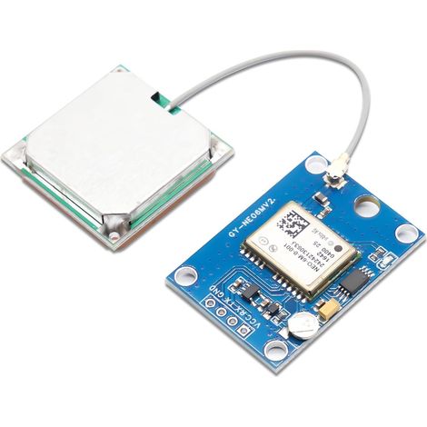 1 PCS GY-NEO6MV2 Module de Commande de vol GPS NEO-6MV2 Module GPS de Commande de vol 3V-5V avec antenne Super céramique, Compatible avec Arduino (Module + antenne) (1/5)