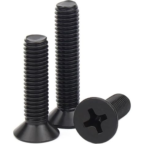 200 vis Phillips noires de petite taille, M1.4 M1.6, longueur 2-16 mm (4 pièces))