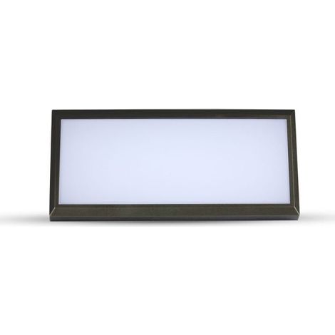 Balise Murale Extérieur Encastrable Rectangulaire 12W IP65 Noir - Blanc Froid 6000K - 8000K - SILAMP