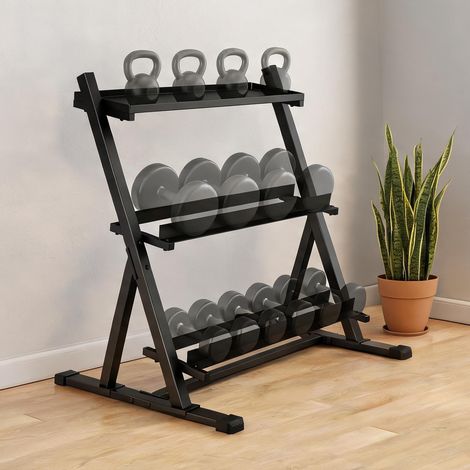 Support pour haltères negro en acero 88 x 66 x 88 cm (1/5)
