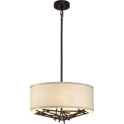 Taiko Suspension 3 Lumières Bronze Ancien (1/5)