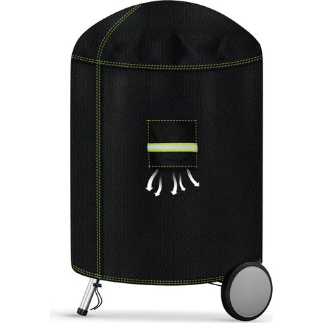 Housse Barbecue Exterieur, Résistante de 600D Oxford Housse Plancha Impermeable 127 x 61 x 117 cm Bâche de Protection avec Bouche D'aération Anti-UV/Anti-l'eau/Anti Vent/Antipoussière