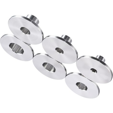 Jeu de 6 bagues de guidage pour défonceuse en acier inoxydable, pour le travail du bois, disponibles en diamètres 10 mm, 12 mm, 14 mm, 16 mm, 18 mm et 20 mm. (1/5)