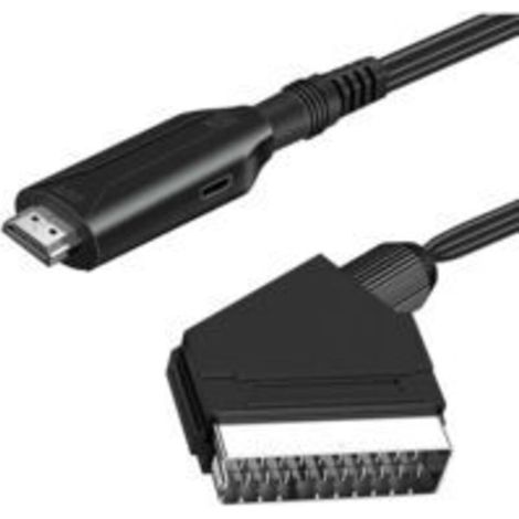 Adaptateur Scart vers Hdmi - Convertisseur Signal Composite - Compatible Tv Dvd Decodeur Ps3 Pal Ntsc - Sortie Full Hd 1080p - 1 Piece