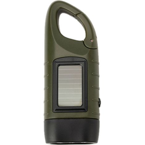 Linterna LED multifuncional con manivela y alimentación solar, mini linterna de emergencia recargable, potente e ideal para seguridad y supervivencia. Regalo perfecto para pequeñas ocasiones. (1/5)