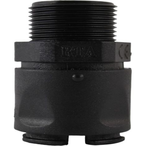 Raccordo diritto nero IP66/68 17mm M25 serie RTA  Bticino (1/2)