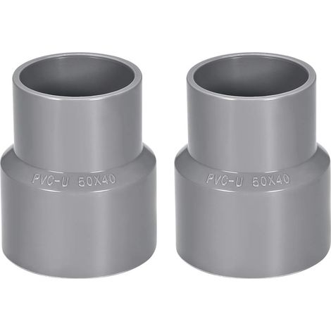 Réducteur de Tuyau PVC DWV Hub 40 Gris 40mm x 50mm Douille 2Pcs (1/3)