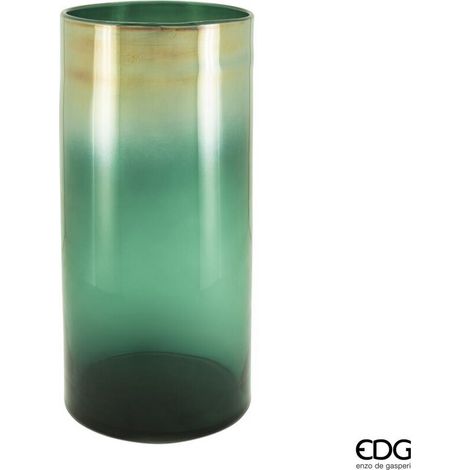 EDG Enzo De Gasperi Vaso Scumble H 50 Cm D 25 Cm Vetro Green